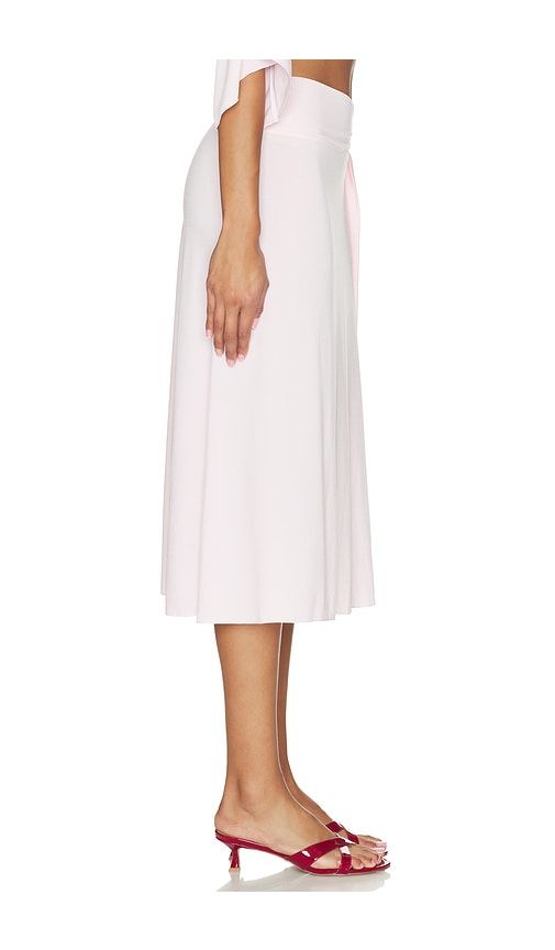 X Devon Lee Carlson Lola Jersey Midi Skirt in Pink. - size M (also in L) - Frankies Bikinis - Modalova