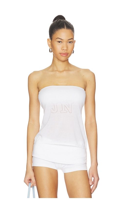 X JENNIE Margot Knit Tube Top in White. - size S (also in M, L) - Frankies Bikinis - Modalova