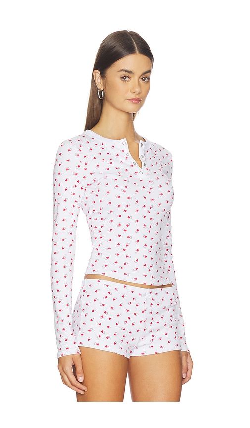 Amora Cotton Long Sleeve Shirt in White. - size M (also in S, XS) - Frankies Bikinis - Modalova