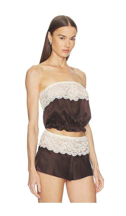 Rosie Silk Sleeveless Blouse in Chocolate. - size L (also in M, S, XS) - Frankies Bikinis - Modalova