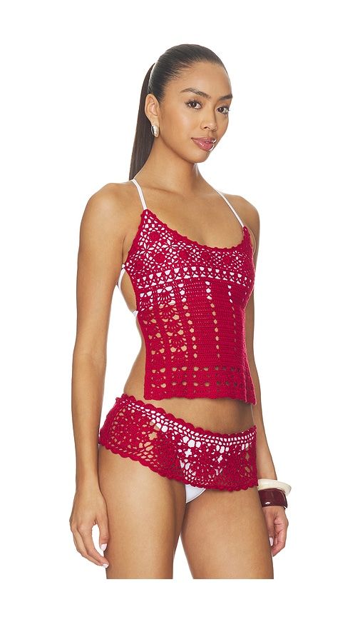 Nari Crochet Top in Red. - size L (also in M, S, XS) - Frankies Bikinis - Modalova
