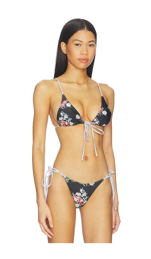 June Satin Top in Black. - size M (also in S) - Frankies Bikinis - Modalova