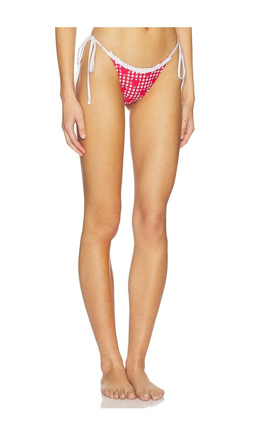 Mackenzie Ruffle Bottom in Red. - size L (also in M, S, XL, XS) - Frankies Bikinis - Modalova