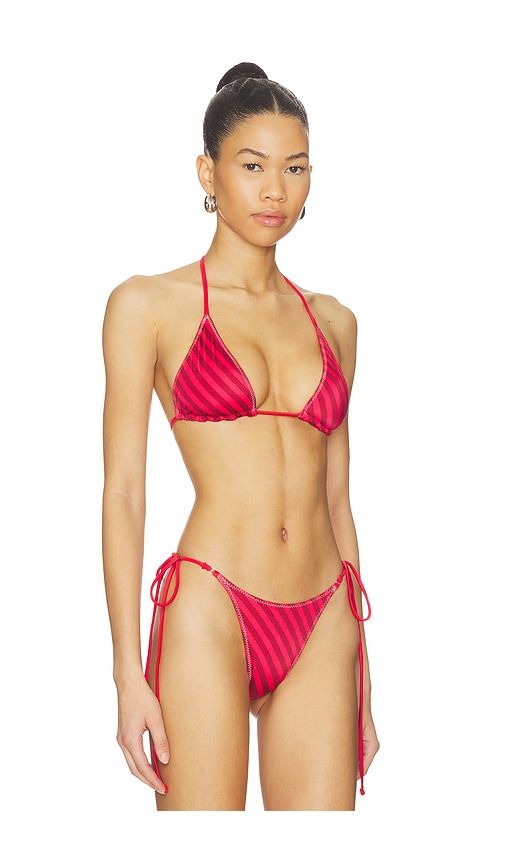 X JENNIE Nick Satin Top in Red. - size S (also in M) - Frankies Bikinis - Modalova
