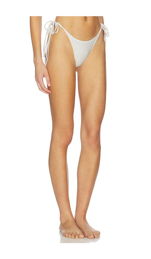 X Jennie Mabel Satin Bottom in Light Grey. - size S (also in XS, M, L) - Frankies Bikinis - Modalova