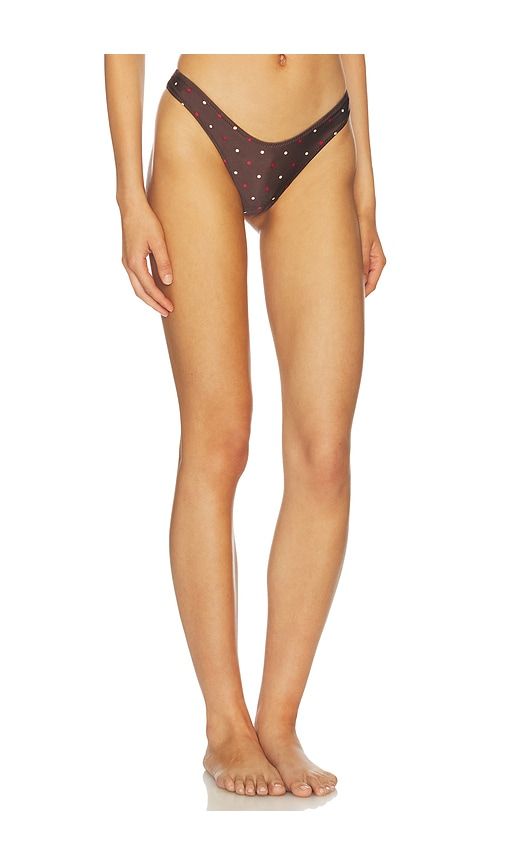 Full Moon Satin Bottom in Brown,Lemon. - size L (also in M, S) - Frankies Bikinis - Modalova