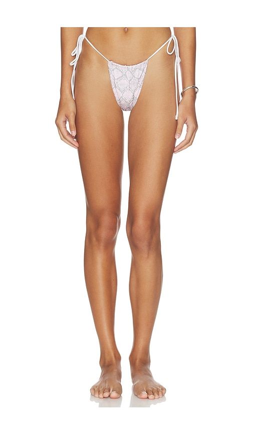 Tia Reversible Satin Bikini Bottom in Pink. - size S (also in M, L, XL) - Frankies Bikinis - Modalova