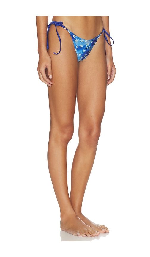 Mackenzie Satin Bikini Bottom in Blue. - size L (also in M, S, XS) - Frankies Bikinis - Modalova