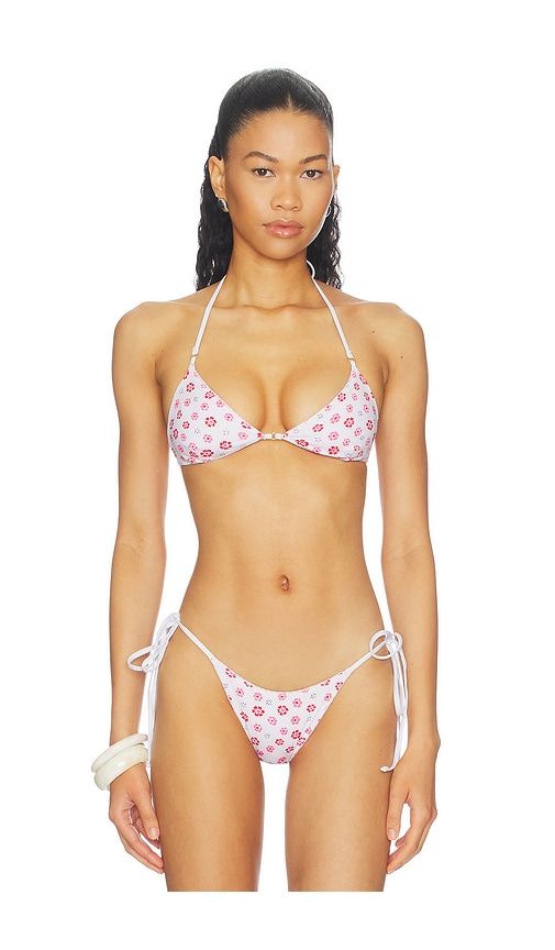 Amore Reversible Bikini Top in Pink. - size M (also in S) - Frankies Bikinis - Modalova