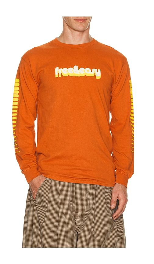 Apres Long Sleeve Tee in Orange. - size L (also in M, S, XL/1X) - Free & Easy - Modalova