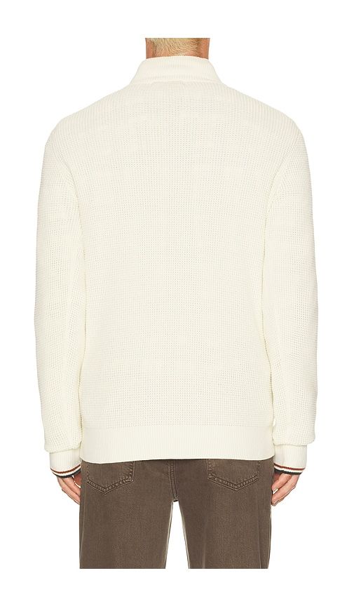 Waffle Stitch Half Zip Jumper in Cream. - size L (also in M, S, XL/1X) - Fred Perry - Modalova
