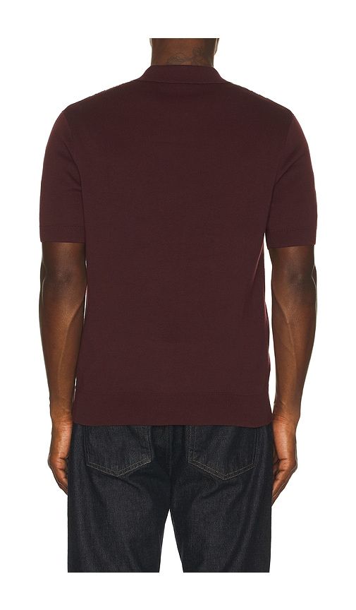 Panel Detail Knitted Polo Shirt in Red. - size M (also in S) - Fred Perry - Modalova