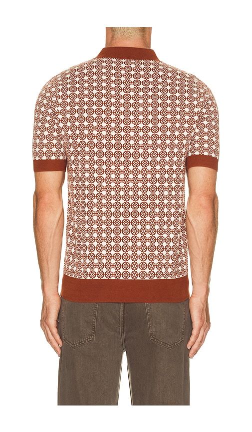 Floral Jacquard Polo in Red. - size L (also in S, XL/1X) - Fred Perry - Modalova