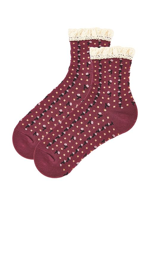 Rosebud Waffle Knit Ankle in Purple - Free People - Modalova