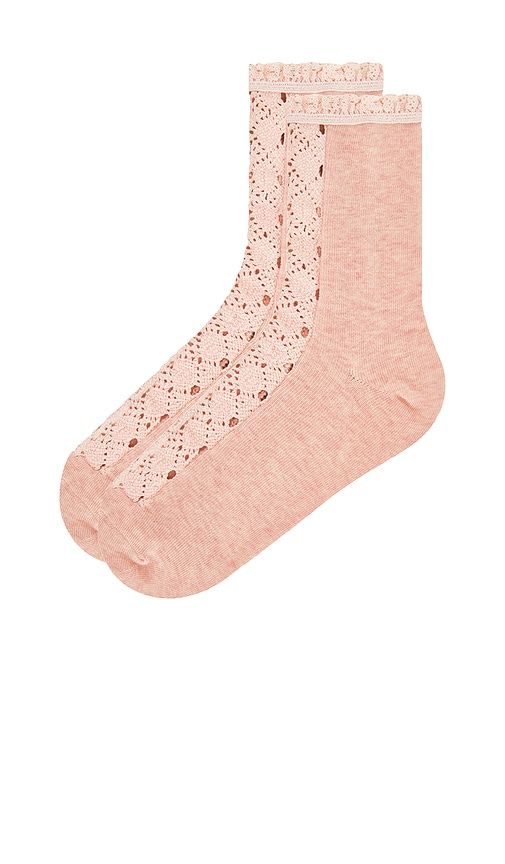Rubies Crochet Socks in Pink - Free People - Modalova