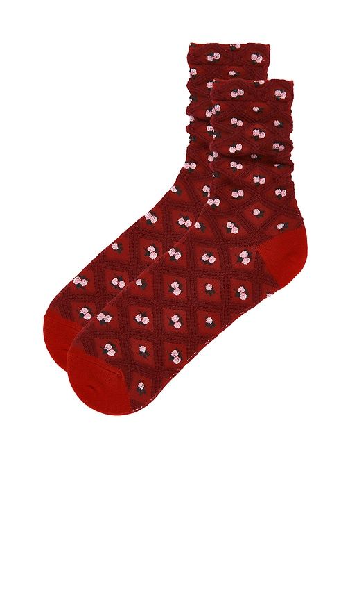 Floral Jaquard Trouser Socks in - Free People - Modalova