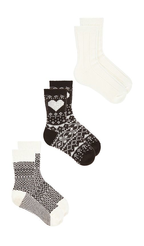 Nordic Knit Sock Pack in Brown - Free People - Modalova