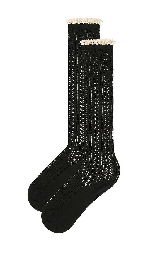 Misty Net Pointelle Tall Socks in - Free People - Modalova