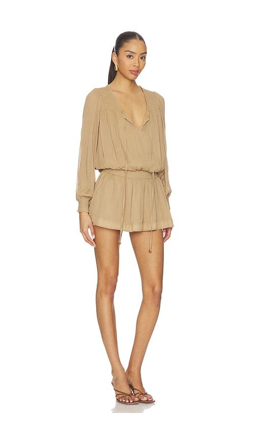 Sunbeam Mini Dress in Tan. - size M (also in L) - Free People - Modalova