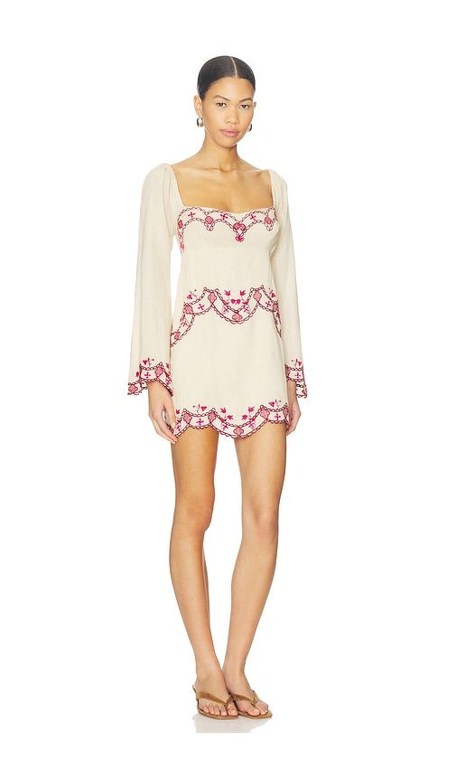 Bali Marlene Mini Dress in Tan. - size M (also in S) - Free People - Modalova