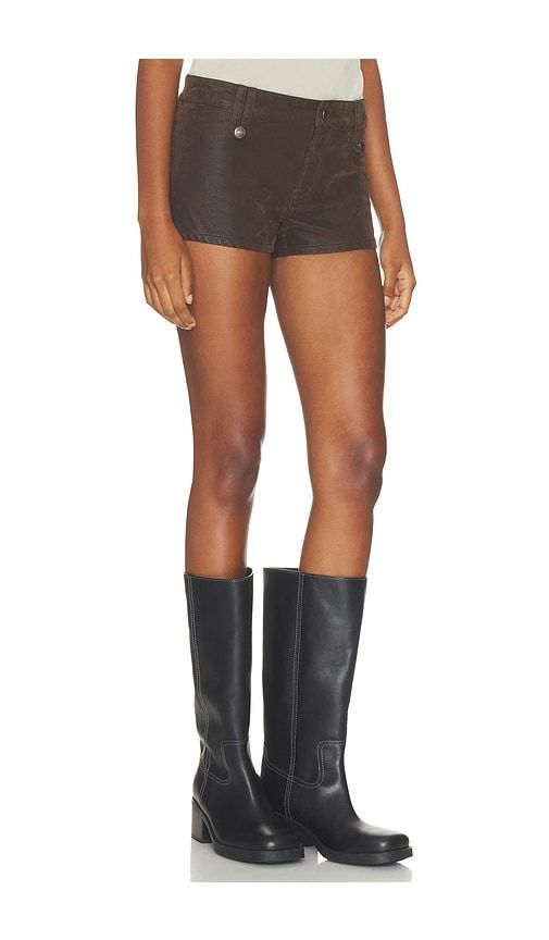 Vagabond Suede Short in Chocolate. - size 0 (also in 10, 12, 2, 4, 6, 8) - Free People - Modalova