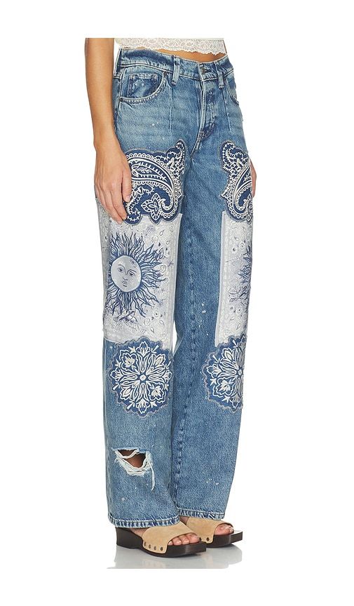 X We The Free Reverie Patchwork Jean in Blue. - size 24 (also in 25, 26, 27, 28, 29, 30, 31) - Free People - Modalova