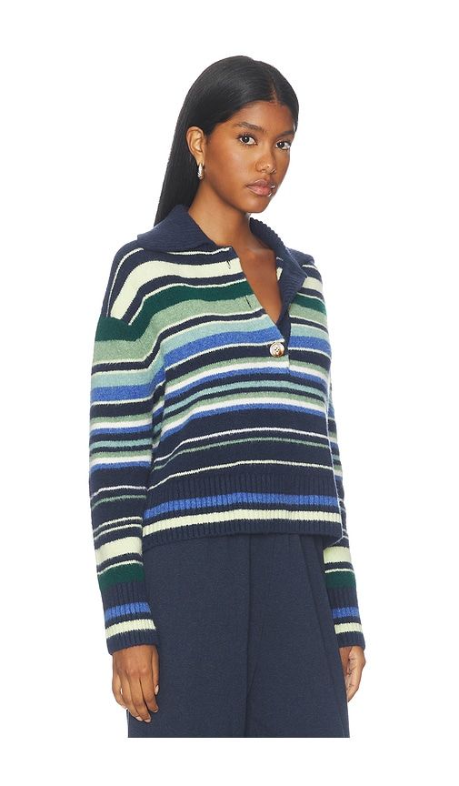 Trading Up Stripe Pullover in Navy. - size L (also in M, S, XL, XS) - Free People - Modalova