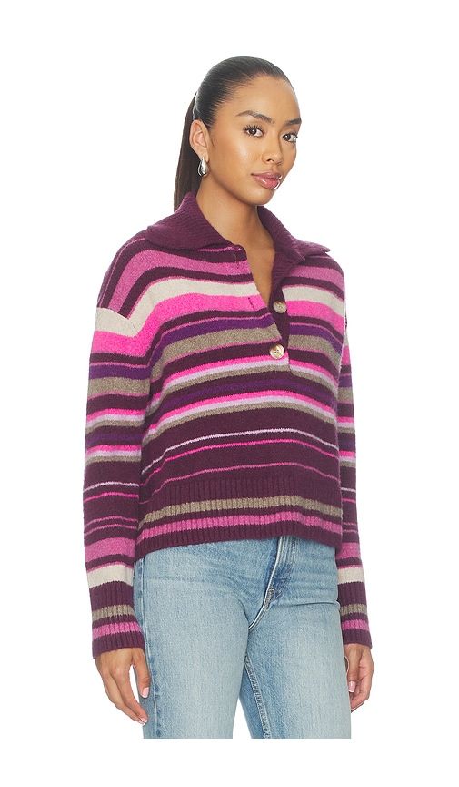Trading Up Stripe Pullover in Pink. - size L (also in M, S, XL, XS) - Free People - Modalova
