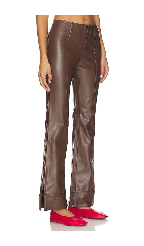 Glow Up Faux Leather Pant in Brown. - size 10 (also in 12, 2, 6, 8) - Free People - Modalova