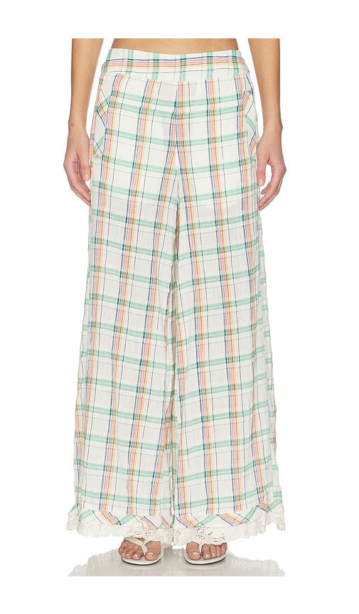 Hour Glass Wide Leg Pant in Ivory. - size L (also in M, S) - Free People - Modalova