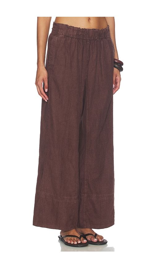 Days End Linen Pull On in Brown. - size L (also in M, S, XL, XS) - Free People - Modalova
