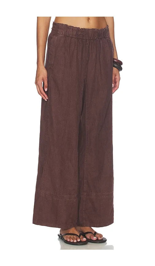 Days End Linen Pull On in Brown. - size L (also in S, XL, XS) - Free People - Modalova