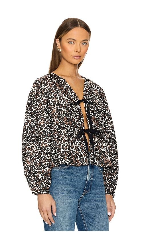 X REVOLVE Printed Brunch Babe Top in Brown. - size M (also in S) - Free People - Modalova