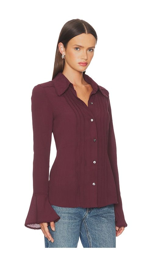 Melrose Top in Wine. - size M (also in S, XS) - Free People - Modalova