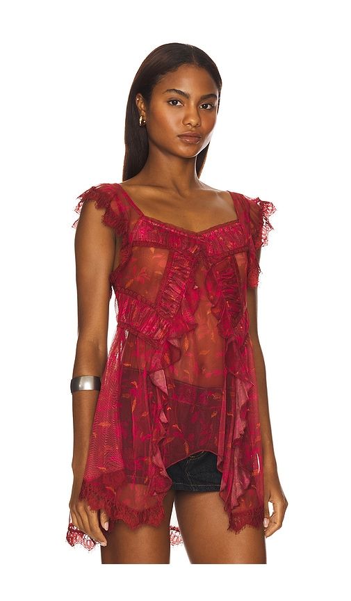 X REVOLVE Ivie Tunic in Red. - size L (also in M) - Free People - Modalova