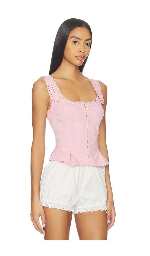Bridgette Corset Top in Pink. - size M (also in L, XL) - Free People - Modalova