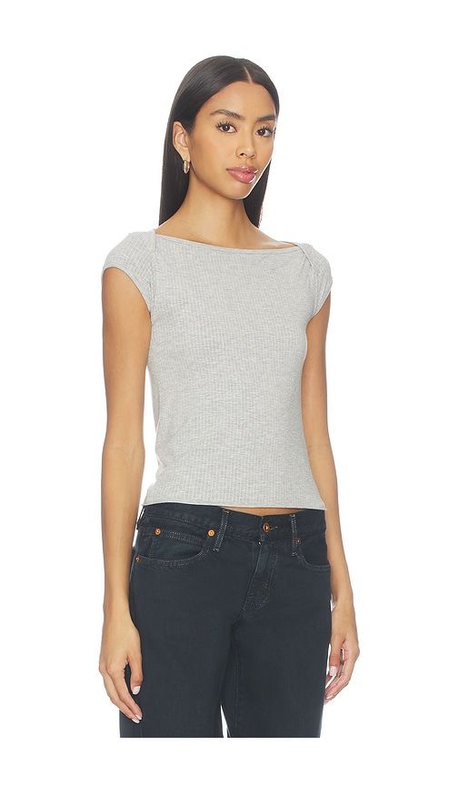So Soft Seamless Modal Tee in Grey. - size L/XL (also in XS/S) - Free People - Modalova