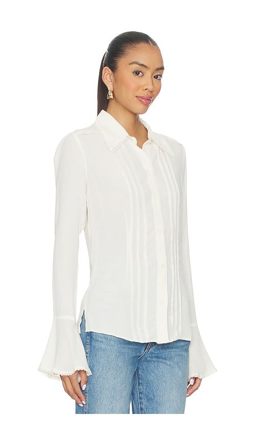 Melrose Top in White. - size S (also in L) - Free People - Modalova