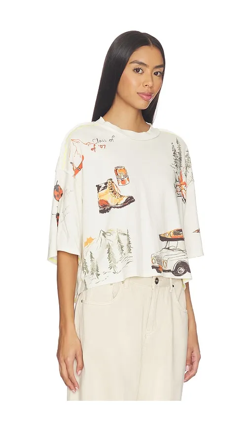 X Mountain View Graphic Tee in White. - size L (also in S, XL) - Free People - Modalova