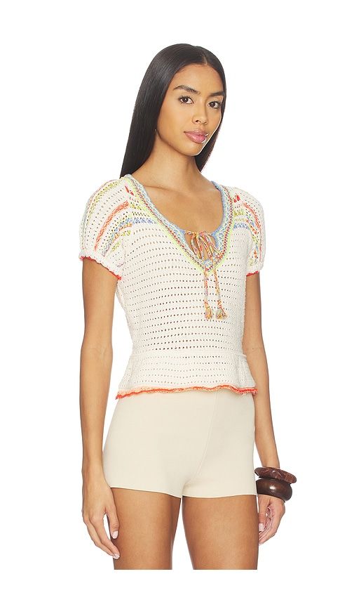 Friendship Pullover in Ivory,Orange. - size S (also in XS) - Free People - Modalova