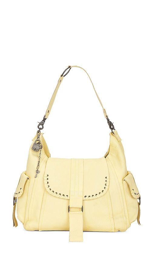 Wtf Leigh Distressed Hobo Bag in Lemon - Free People - Modalova