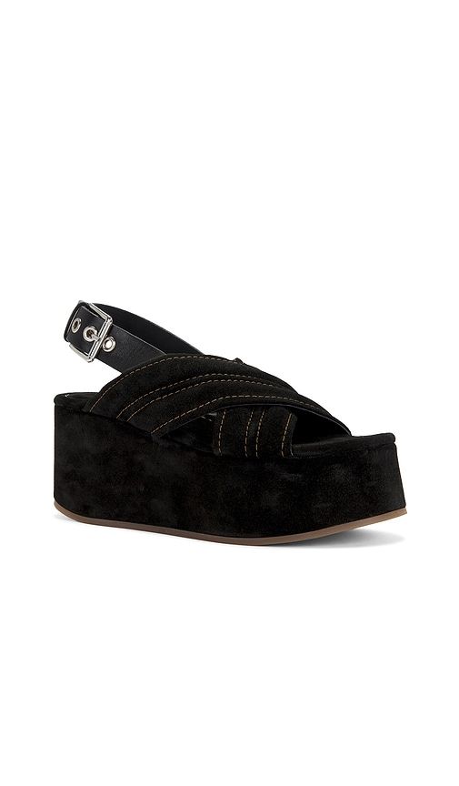 Beach Party Platform Sandal in Black. - size 10 (also in 11, 6.5, 7, 7.5, 8, 8.5, 9) - Free People - Modalova