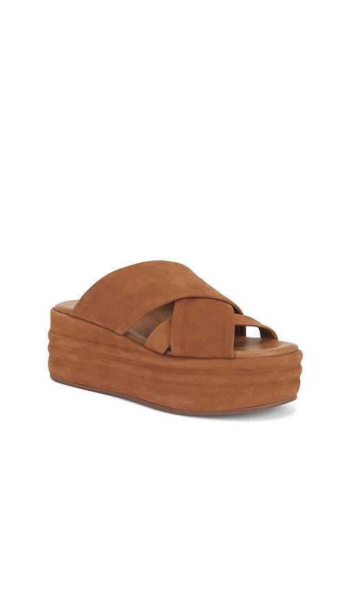 Wanderbay Flatform Sandal in Brown. - size 6 (also in 6.5, 7, 7.5, 8, 8.5, 9, 9.5, 10) - Free People - Modalova