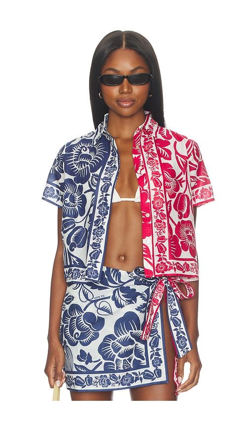 Cashew And Birds Shirt in ,. - size S (also in M, L) - FARM Rio - Modalova