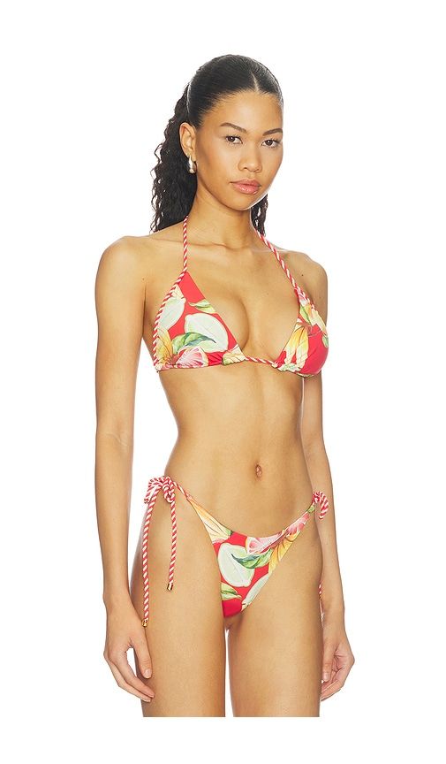 Bikini Top With Rope in Red. - size L (also in M, S) - FARM Rio - Modalova