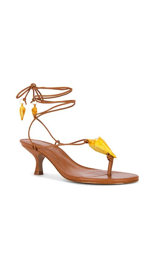 Shell Macrame Kitten Heel in Brown. - size 10 (also in 6, 6.5, 7, 7.5, 8, 8.5, 9, 9.5) - FARM Rio - Modalova