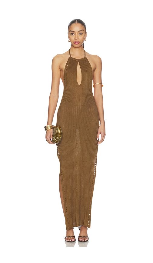 Maxi Dress in Brown. - size L (also in S) - Flook The Label - Modalova