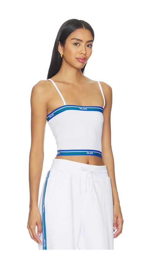 Logo Tape Mini Top in White. - size L (also in M, S, XS, XXS) - GCDS - Modalova