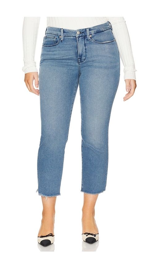 Good Petite Straight Split Pockets Jeans in Denim-Medium. - size 20 (also in 22, 24) - Good American - Modalova