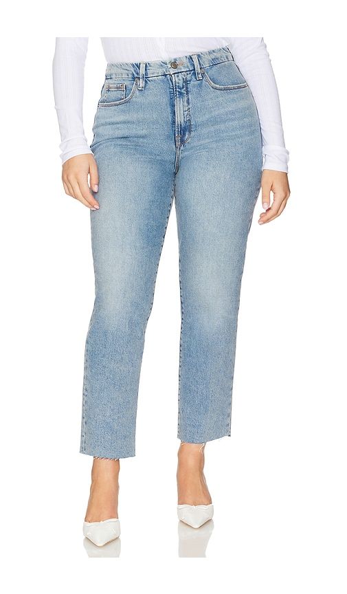 Good Boy Straight Cropped Jeans in Blue. - size 2 (also in 20, 22) - Good American - Modalova